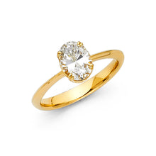 Load image into Gallery viewer, 14K Yellow CZ Engagement Ring 2.4grams