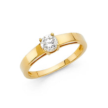 Load image into Gallery viewer, 14K Yellow CZ Engagement Ring 2grams