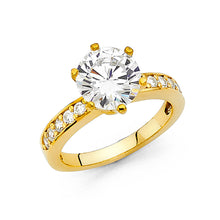 Load image into Gallery viewer, 14K Yellow CZ Engagement Ring 4.4grams