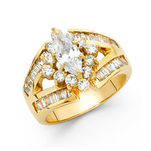 Load image into Gallery viewer, 14K Yellow CZ Engagement Ring 7.2grams