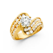 Load image into Gallery viewer, 14K Yellow CZ Engagement Ring 6.6grams
