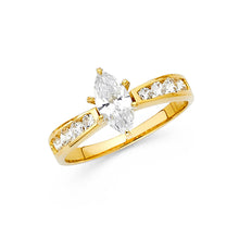 Load image into Gallery viewer, 14K Yellow CZ Engagement Ring 2.8grams
