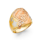 14K Yellow Gold CZ Men's Rings