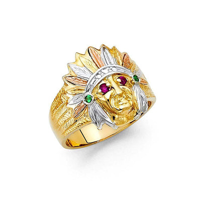 14K Yellow Gold CZ Men's Rings - silverdepot