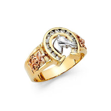 Load image into Gallery viewer, 14K Yellow Gold CZ Men&#39;s Rings - silverdepot