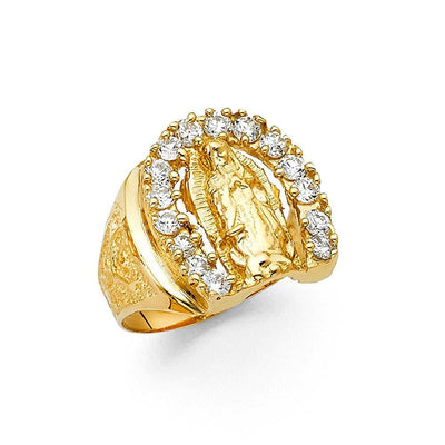 14K Yellow Gold CZ Men's Rings - silverdepot