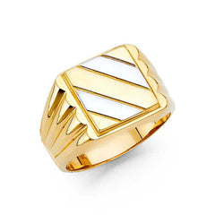 14K Two Tone Men's Ring