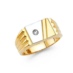 14K Two Tone Men's Ring