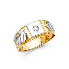 14K Two Tone Men's Ring
