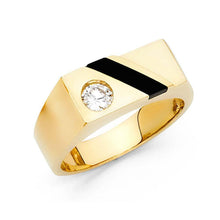 Load image into Gallery viewer, 14K Yellow Gold Onyx Men&#39;s Ring - silverdepot