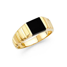 Load image into Gallery viewer, 14K Yellow Gold Onyx Men&#39;s Ring - silverdepot