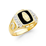 14K Yellow Gold Onyx Men's Ring