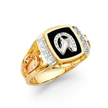 Load image into Gallery viewer, 14K Yellow Gold Onyx Men&#39;s Ring - silverdepot
