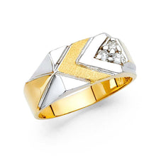 Load image into Gallery viewer, 14K Yellow Gold CZ Men&#39;s Ring - silverdepot