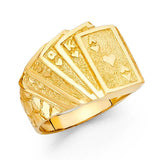 14K Yellow Gold CZ Men's Ring