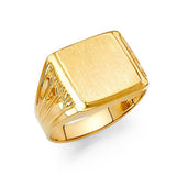 14K Yellow Gold 13mm Men's Ring
