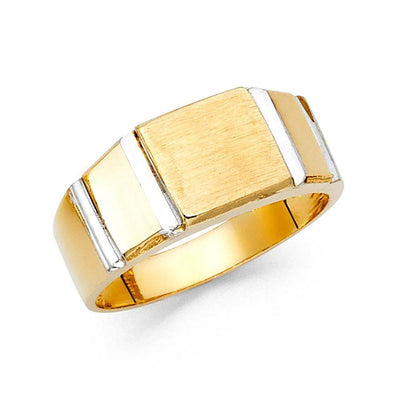 14K Yellow Gold 10mm Men's Ring - silverdepot