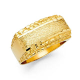 14K Yellow Gold 12mm Men's Ring