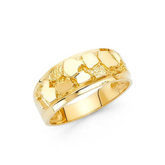 14K Yellow Gold 9mm Nugget Ring