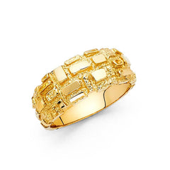 14K Yellow Gold 10mm Nugget Ring