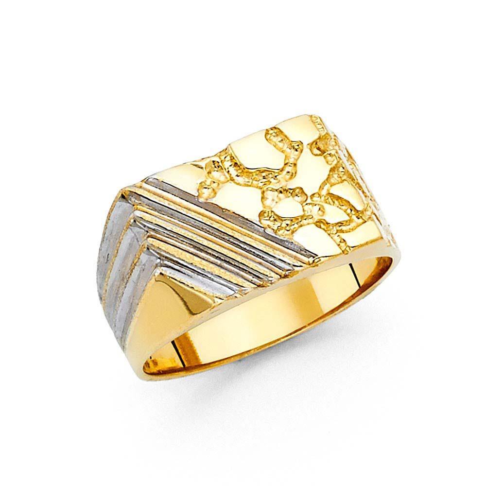 14K Yellow Gold 12mm Nugget Ring