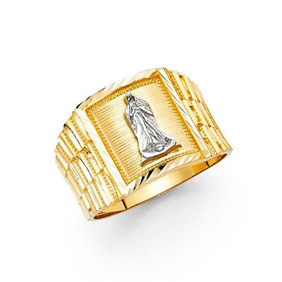 14K Yellow Gold 14mm Men's Ring - silverdepot