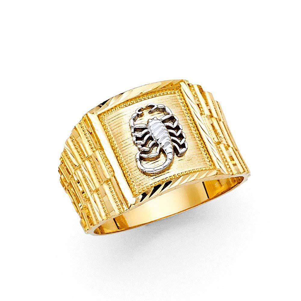 14K Yellow Gold 14mm Men's Ring