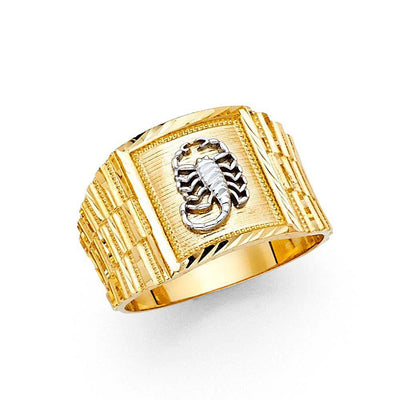 14K Yellow Gold 14mm Men's Ring - silverdepot