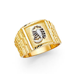 14K Yellow Gold 14mm Men's Ring