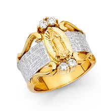 Load image into Gallery viewer, 14K Yellow CZ WED BAND 8.8grams