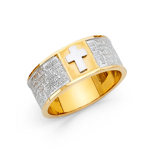14K Twotone CZ LORDS PLAYER 6grams