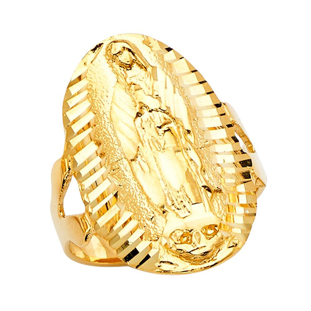 14K Yellow Gold Our Lady of Guadalupe Ring - silverdepot