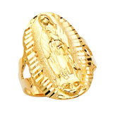 14K Yellow Gold Our Lady of Guadalupe Ring