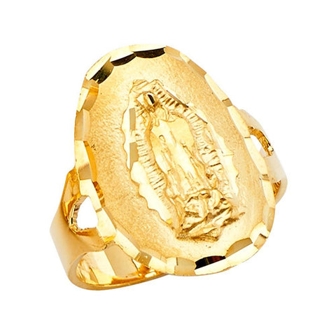 14K Yellow Gold Our Lady of Guadalupe Ring