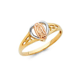 14K Tri Color 8mm Our Lady of Guadalupe Ring