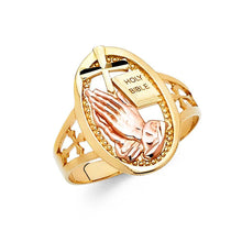 Load image into Gallery viewer, 14K Two Tone 18mm Religious Ring - silverdepot