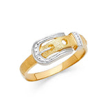 14K Two Tone 7mm Assorted Fancy Ring