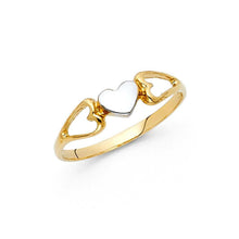 Load image into Gallery viewer, 14K Two Tone 5mm Assorted Fancy Heart Ring - silverdepot