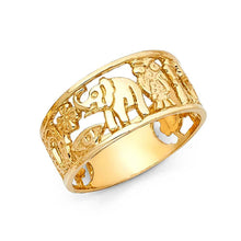 Load image into Gallery viewer, 14K Yellow Gold 10mm Lucky Ring - silverdepot