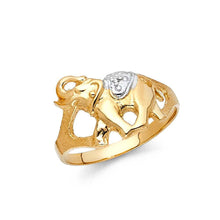 Load image into Gallery viewer, 14K Two Tone 11mm Lucky Ring - silverdepot