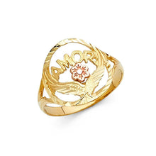 Load image into Gallery viewer, 14K Two Tone 15mm Amor Ring - silverdepot