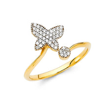 Load image into Gallery viewer, 14K Yellow Gold CZ Fancy Ring