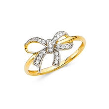 Load image into Gallery viewer, 14K Yellow Gold CZ Fancy Ring