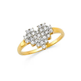 14K Yellow Gold CZ Fancy Ring