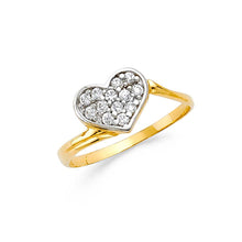 Load image into Gallery viewer, 14K Yellow Gold CZ Fancy Ring