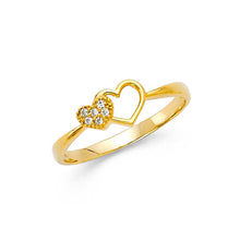 Load image into Gallery viewer, 14K Yellow Gold CZ Fancy Ring