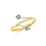 14K Yellow Gold CZ Fancy Ring