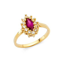 Load image into Gallery viewer, 14K Yellow Gold CZ Fancy Ring