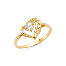 Load image into Gallery viewer, 14K Yellow Gold Ladies Fancy CZ Ring