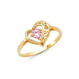 14K Yellow Gold Ladies Fancy CZ Ring